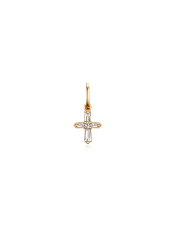 [G] Tapered Dia Cross Pendant