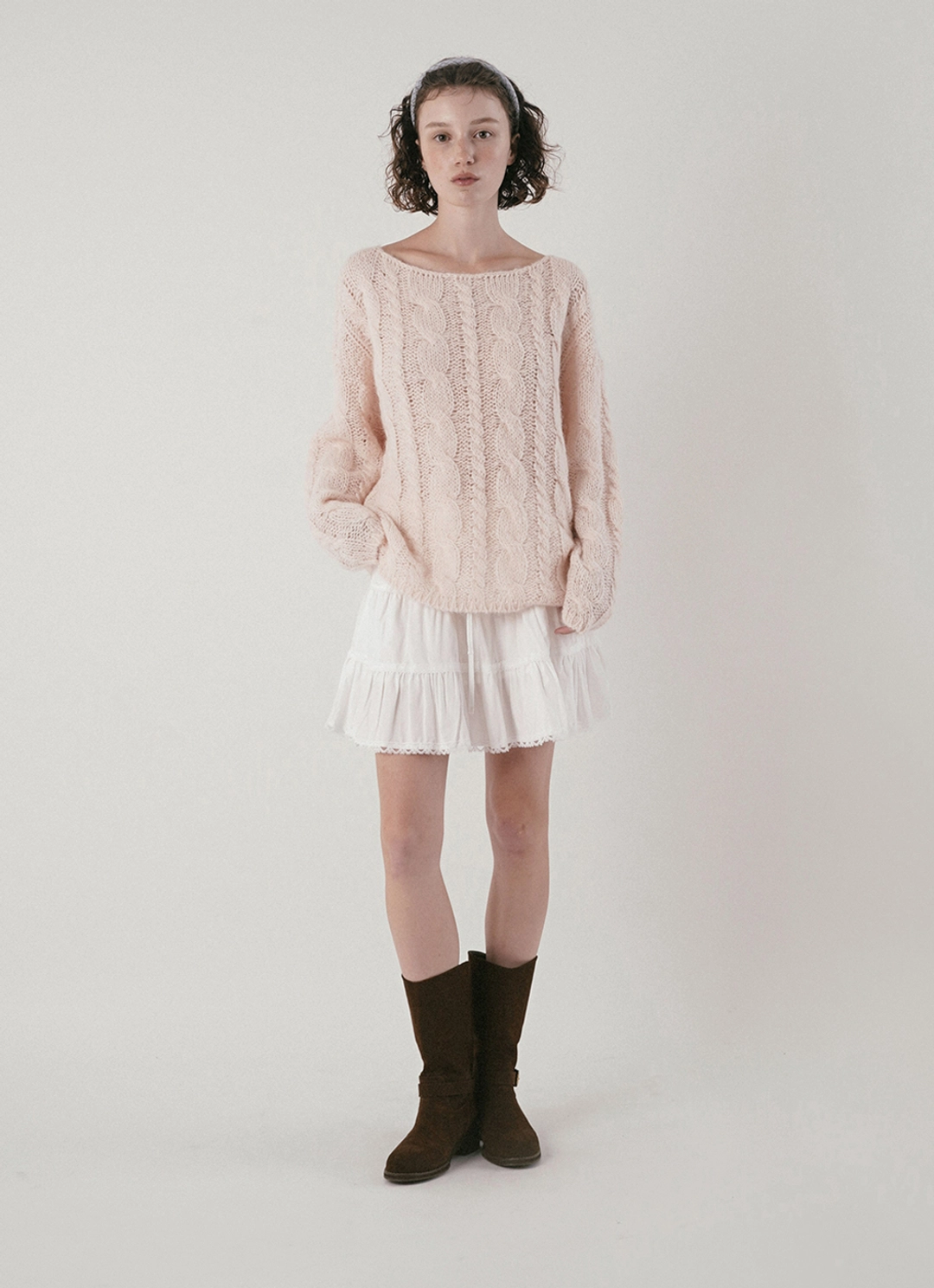 위드아웃썸머 Buckle midi boots_suede brown 상품 이미지 2