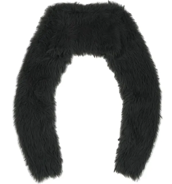 Fur knit bolero (Black)