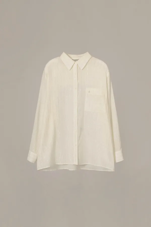 OVERSIZED TEXTURED SHIRT_CREAM