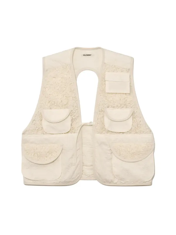 GG LACE CARGO VEST (IVORY)