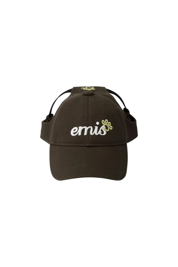 (PET) LETTERING LOGO BALL CAP-BROWN