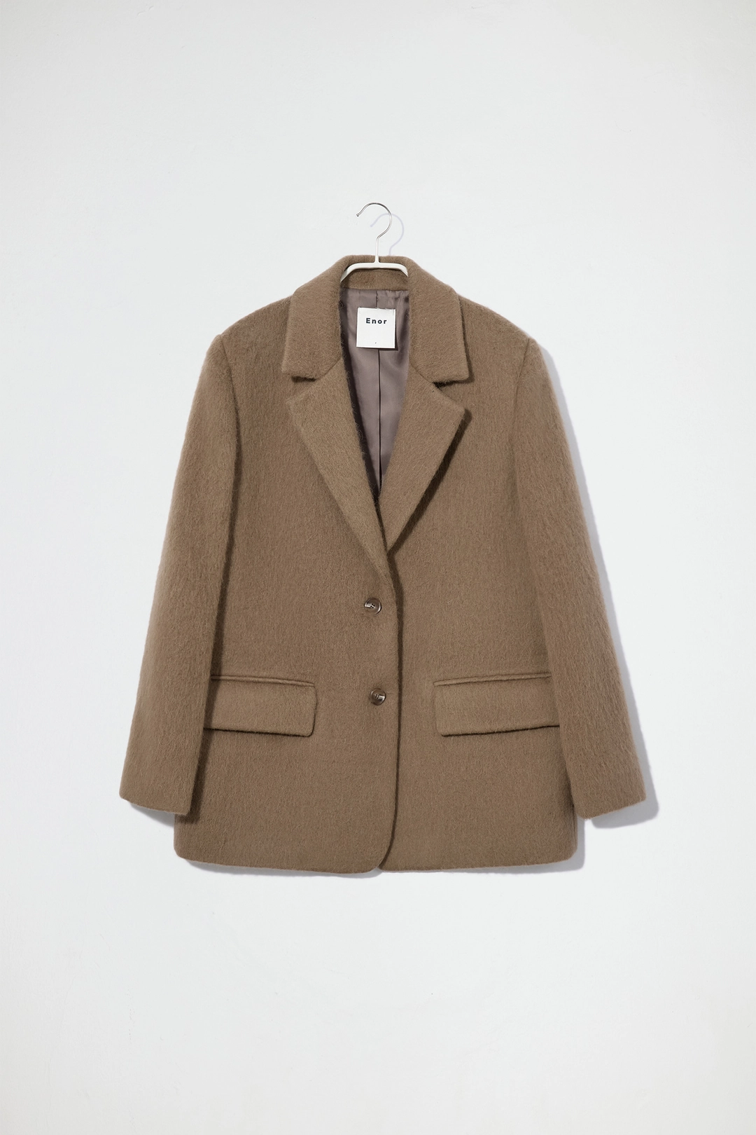 엔오르 BRUSHED WOOL ALPACA JACKET - BEIGE 상품 이미지 1