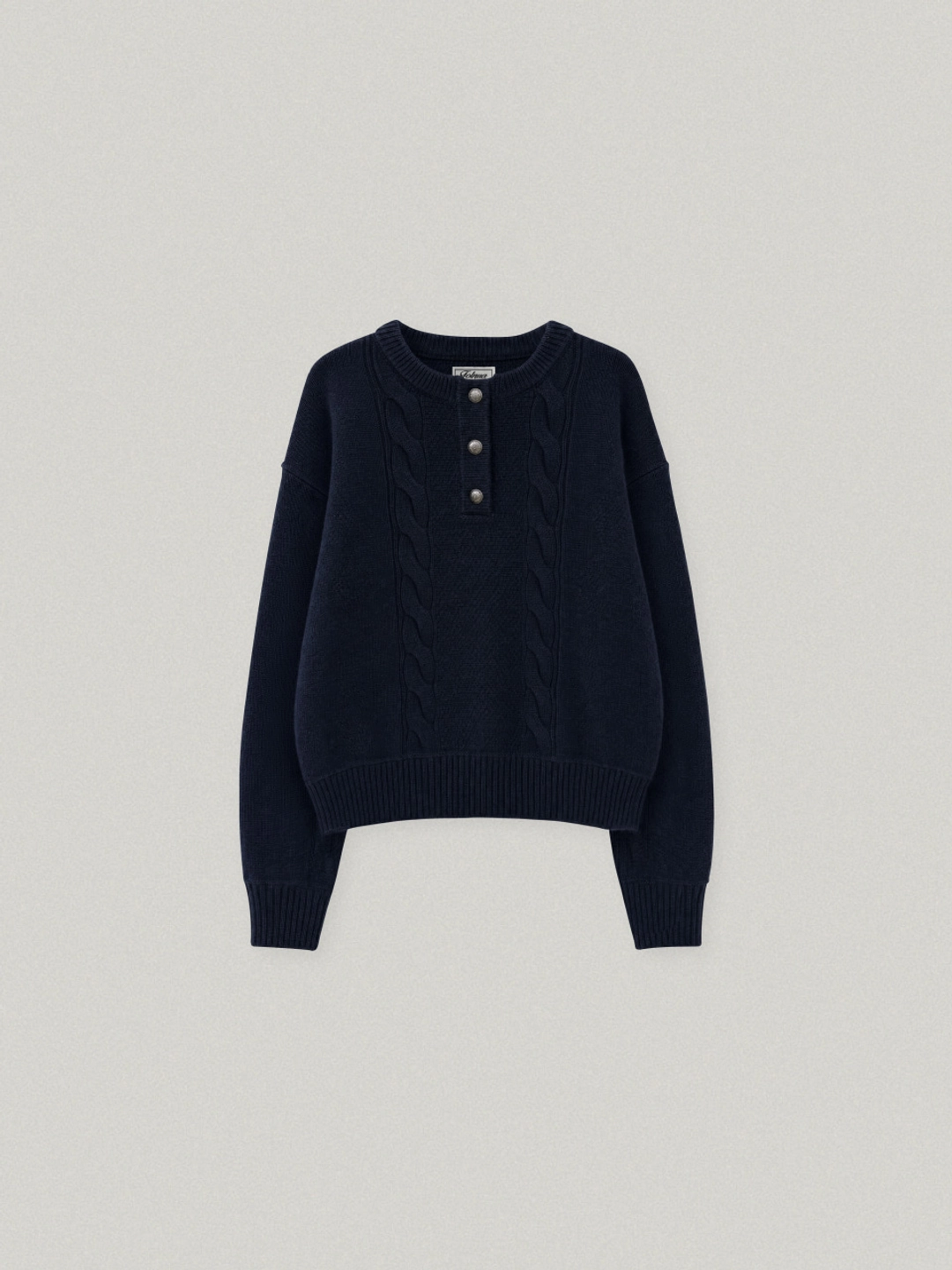 폴뉴아 HERRIT HENRY NECK KNIT (NAVY) 상품 이미지 1