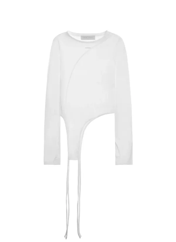 Garter Strap Long Sleeves [ White ]