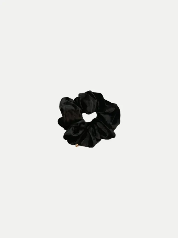 SOFT VELVET SCRUNCHIE BLACK