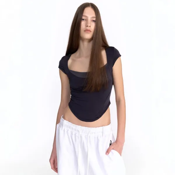 OLIVIA  TOP (CHARCOAL)