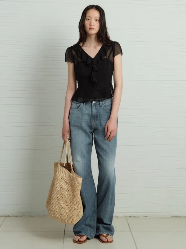 FL02-Heart Pocket Denim Pants(Long/Short)[6/8 예약배송]