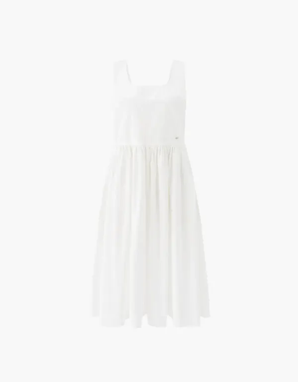 wide strap dress - white