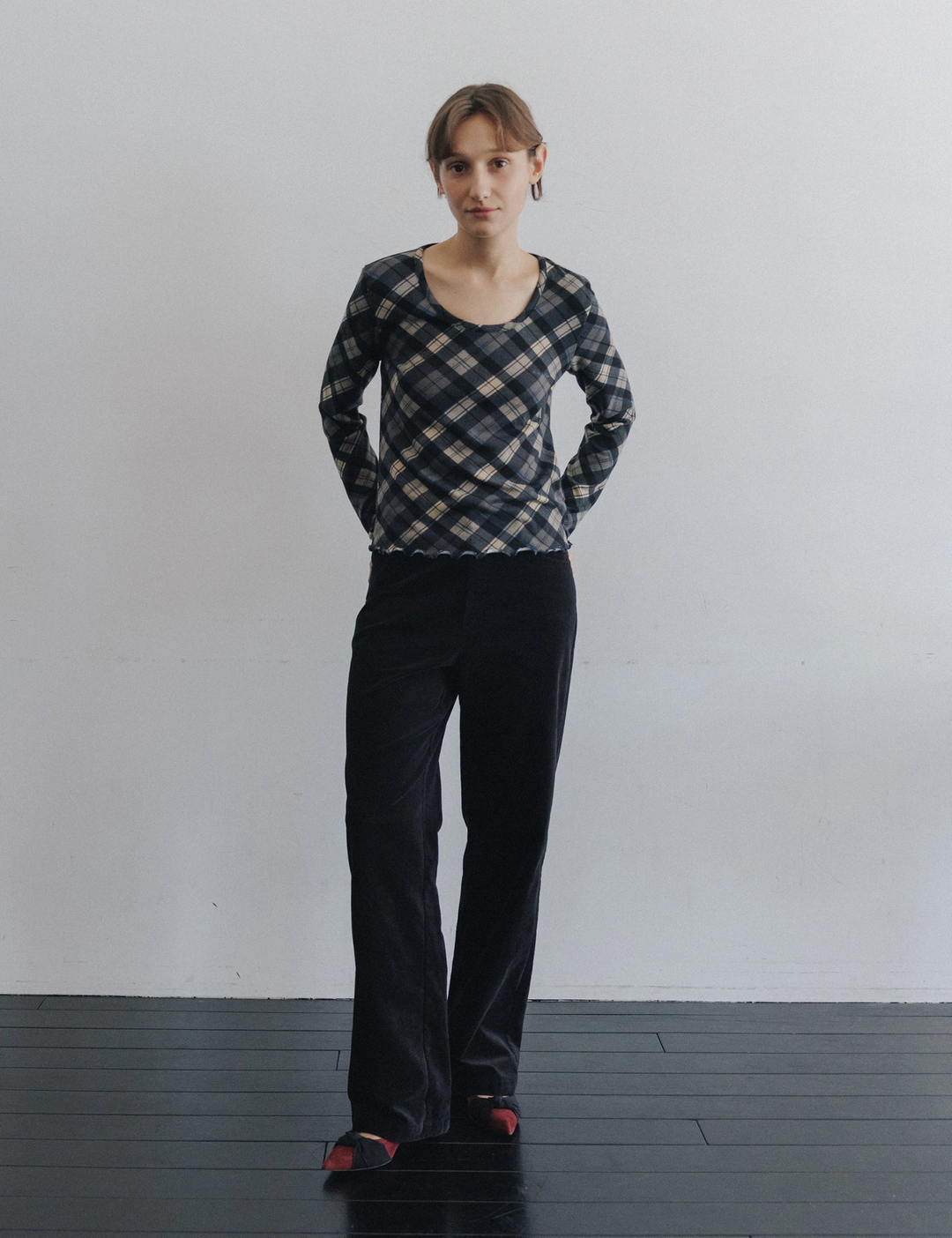 시엔느 Jude Straight Pants (Black) 상품 이미지 1