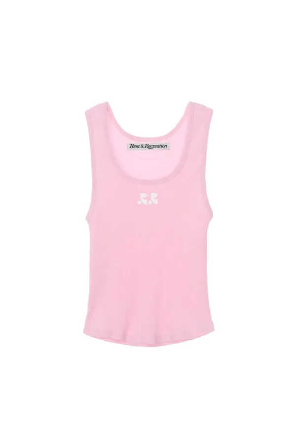 RR LOGO SHORT TANK TOP - PINK