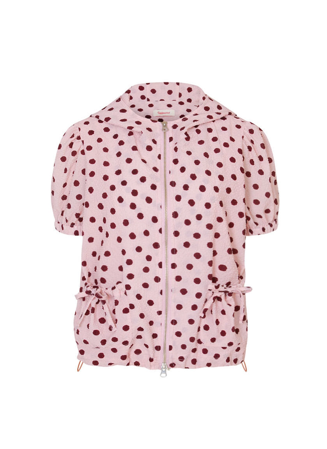 루루서울 Dot Puff Hoodie (Pink) 상품 이미지 1