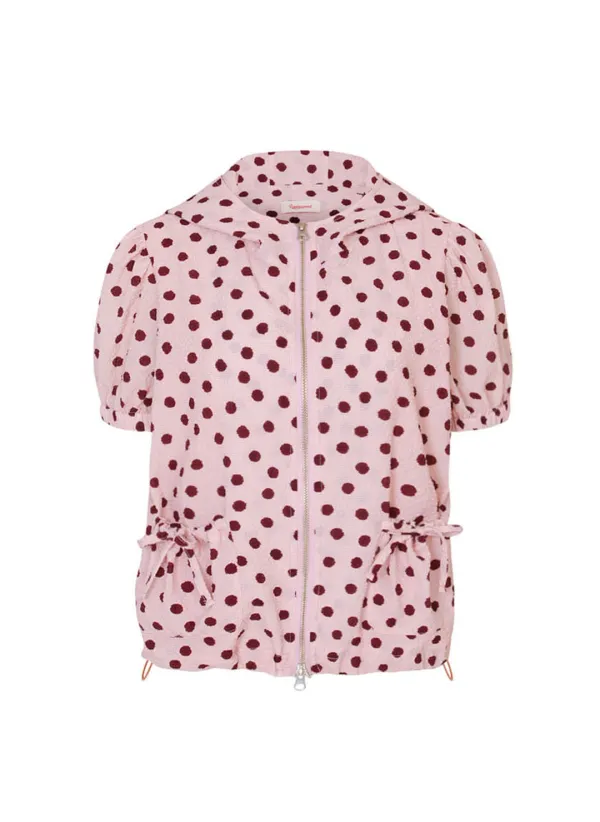 Dot Puff Hoodie (Pink)