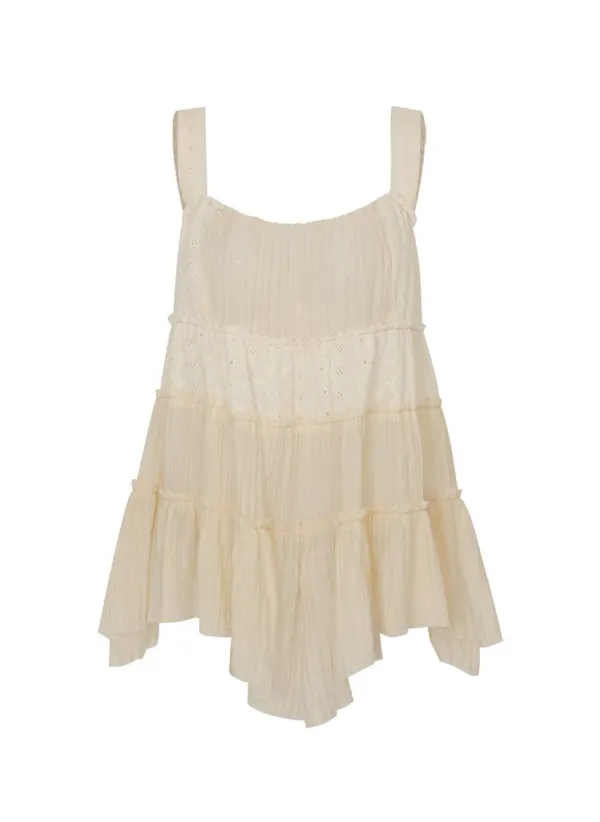 Swan Lace Blouse (Beige)