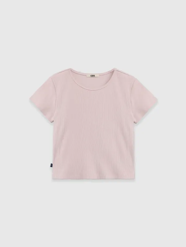 [Essential] Base Cropped T (Soft Pink)