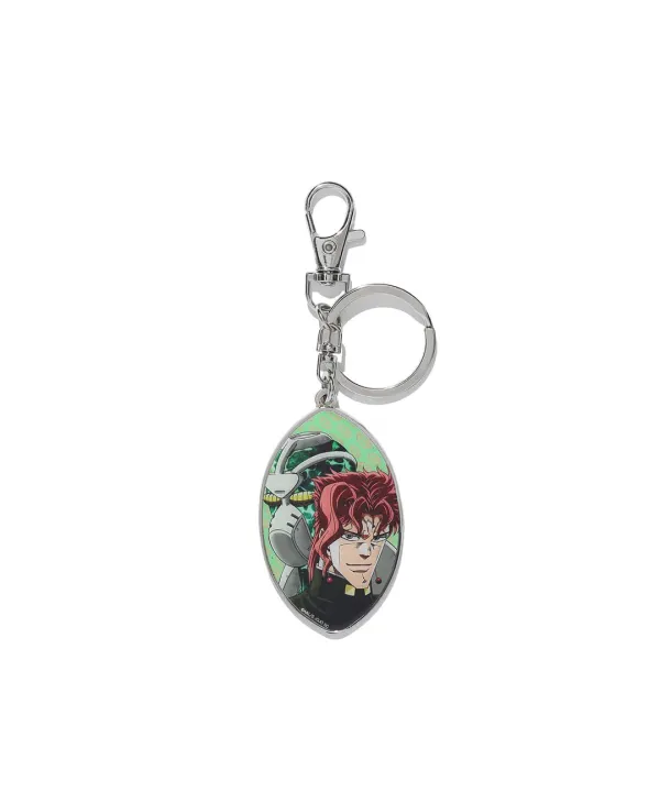 jojo's stardust crusaders kakyoin&hierophant green keychain [silver]