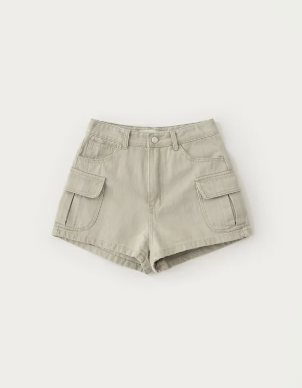 [Release] Bask Washed Cargo Shorts - Beige
