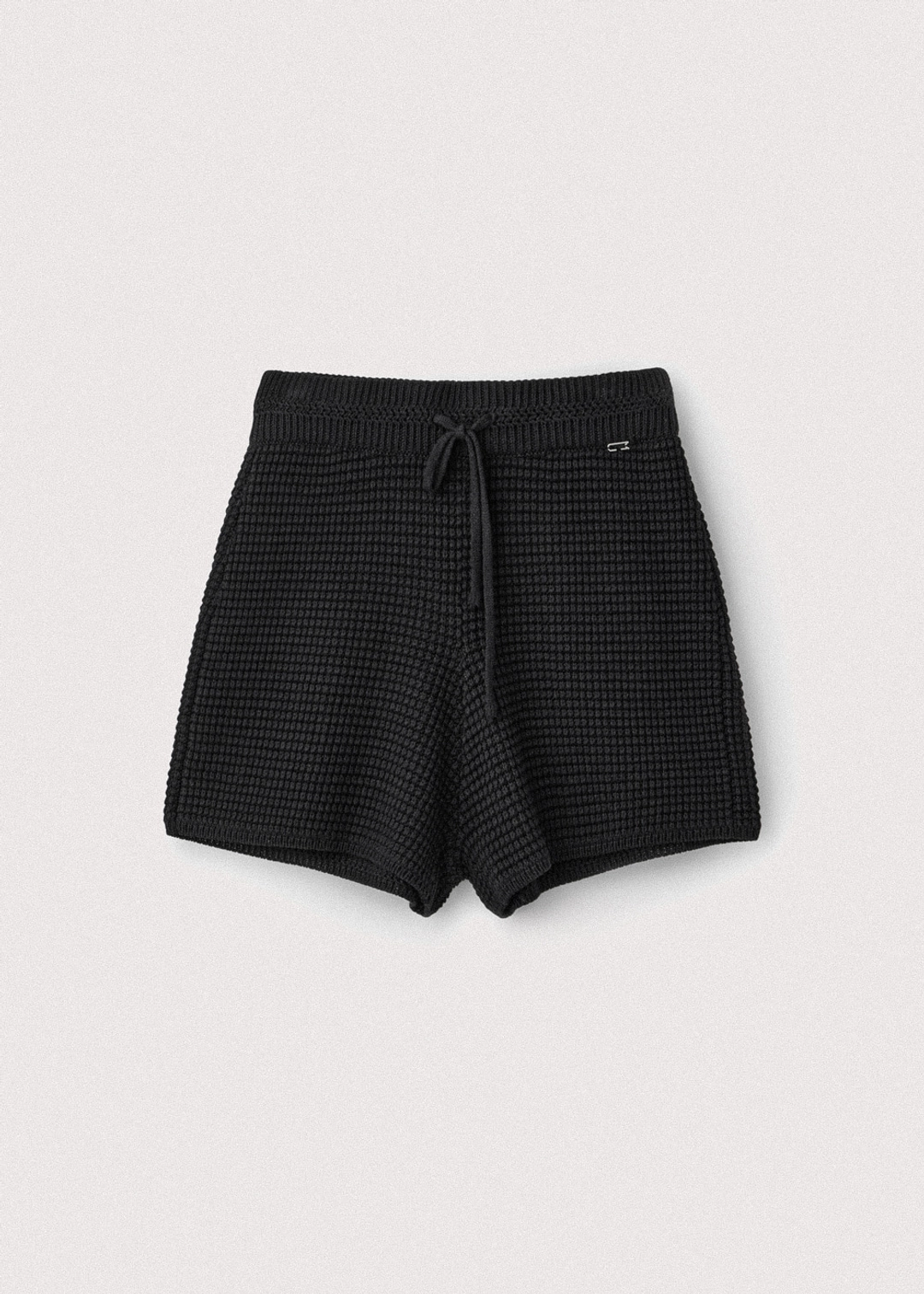 우마뭉 Korean paper yarn crochet shorts_Black 상품 이미지 1