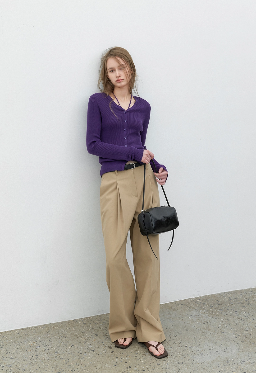 아뜰리에 나인 (PT-5812)DOUBLE TUCK WIDE PANTS S 상품 이미지 3