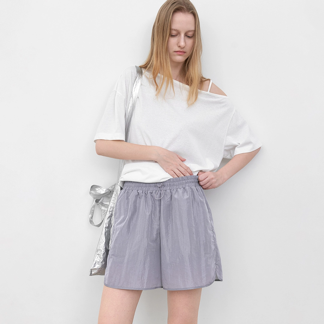 아뜰리에 나인 (PT-5781)YU NYLON DOLPHIN SHORT PANTS 상품 이미지 1