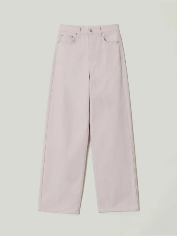 Essential Wide Denim Pants Light Pink
