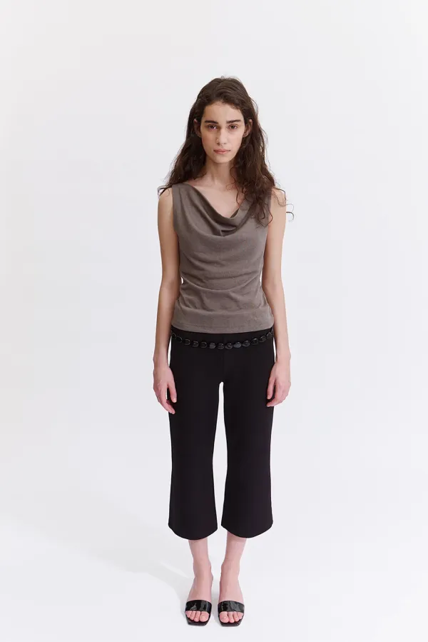 [2ND] Tile Cowl Neck Top in Vintage Khaki