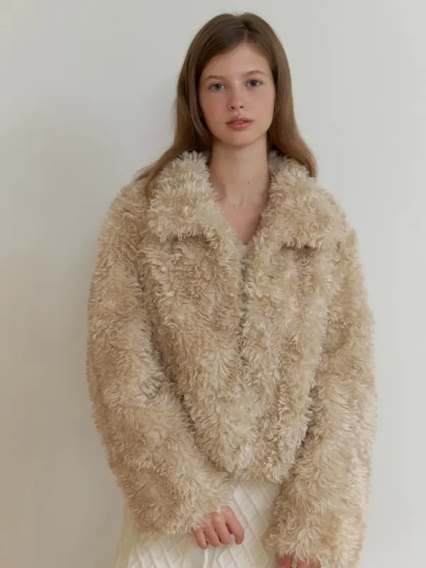 Popo fur jacket (beige)