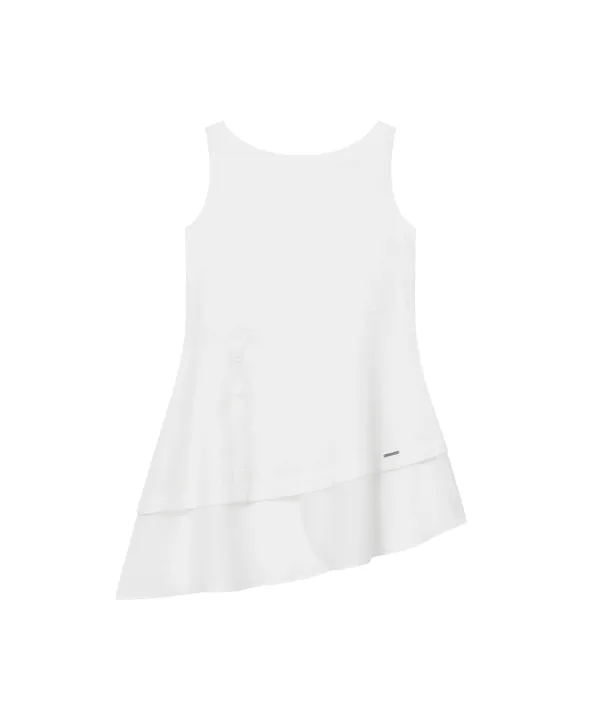 Sheer multi layered onepiece WHITE