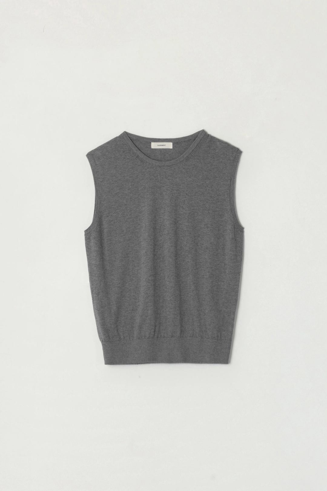 세이지먼트 CLARA COTTON SILK VEST_GRAY 상품 이미지 1