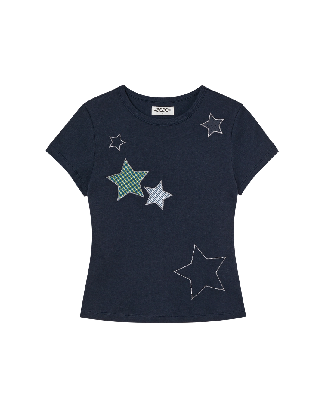에이이에이이 CHECK STAR TEE [NAVY] 상품 이미지 2