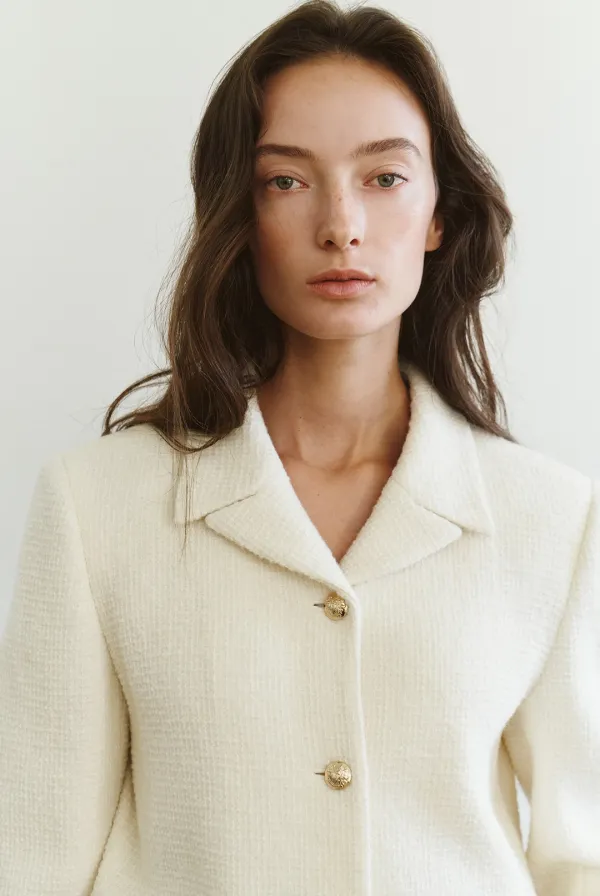 Margot Tweed Jacket (Cream)