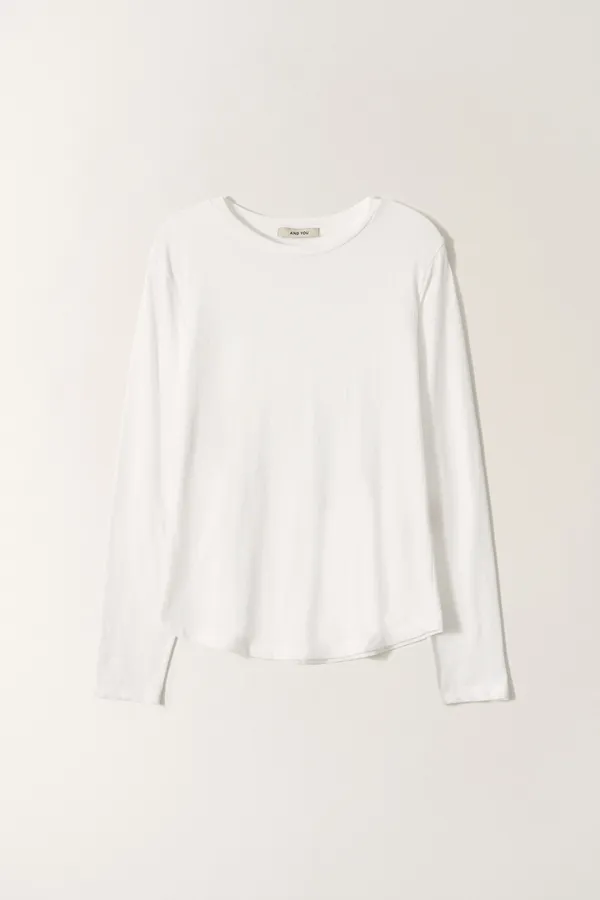 핀턱 디테일 슬림핏 티셔츠 (White)_2GSUTS07