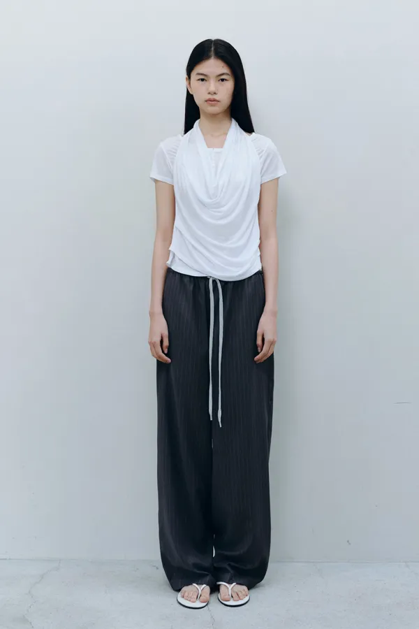 2WAY HALTER NECK T-SHIRT, WHITE