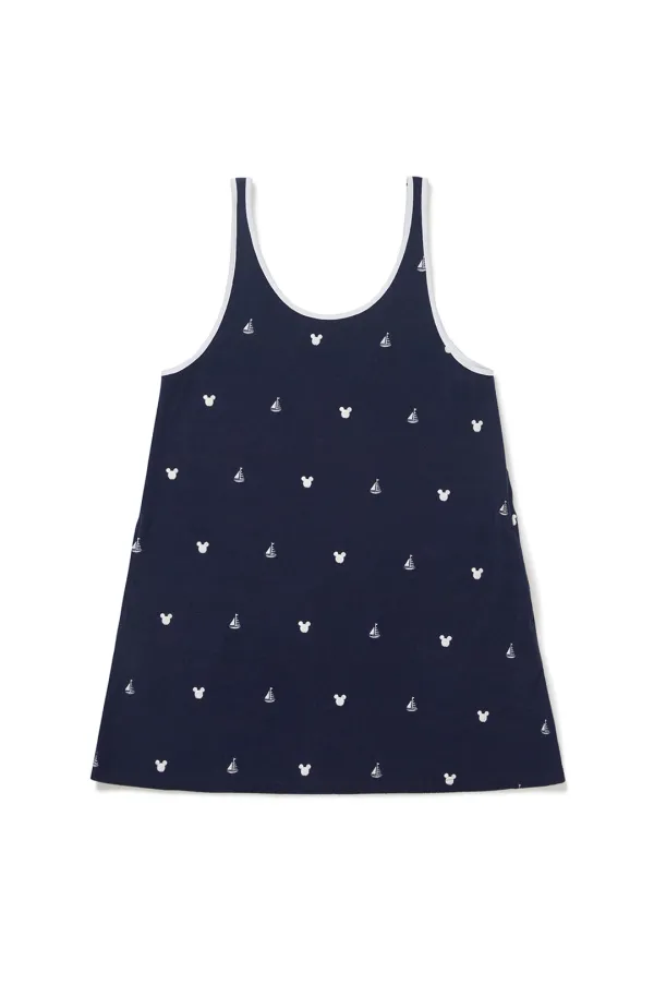 [26SM clove] All-over Mickey_Terry One-Piece (Navy)