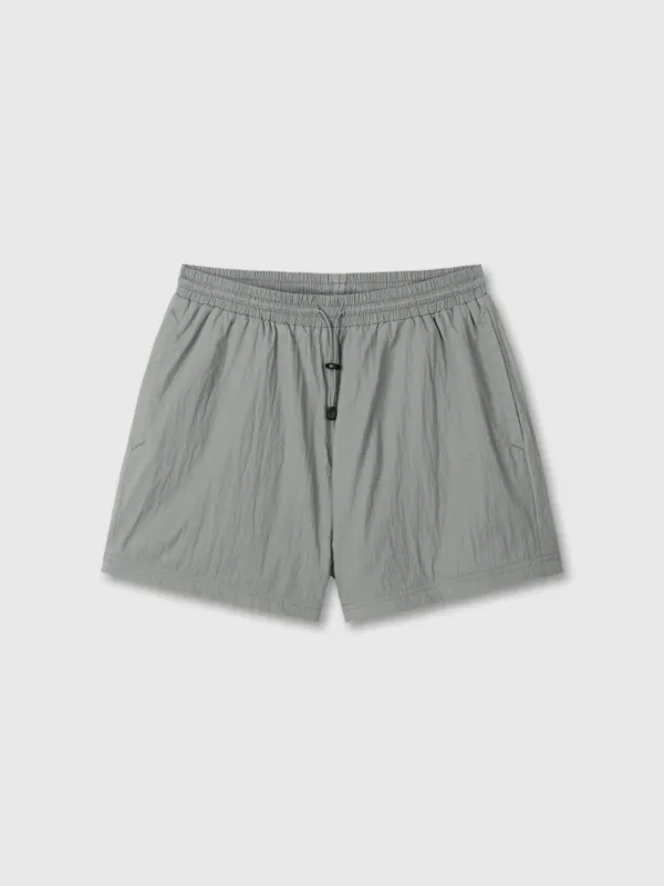 DRAWSTRING TECH SHORTS_ OLIVE GREY