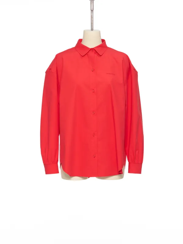 SS26 RED ROLL-UP SLEEVE SHIRT