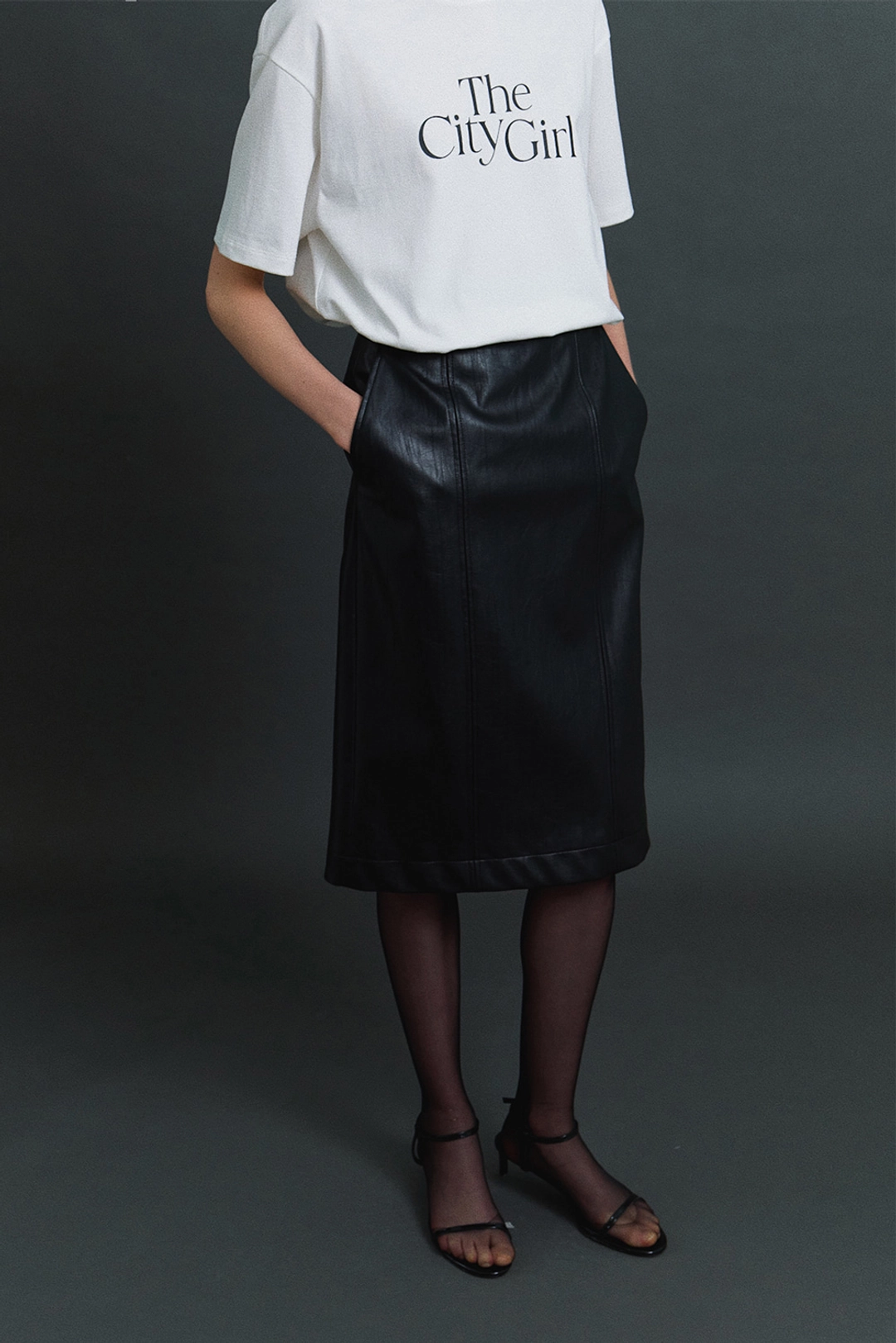 엘오61 Kat Leather Skirt 상품 이미지 2