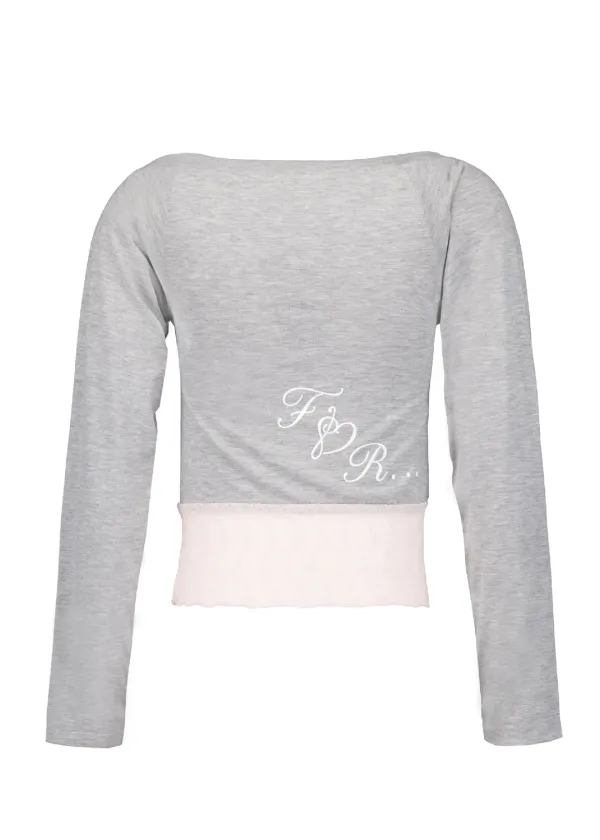 FOR YOU LACE TOP [GREY]