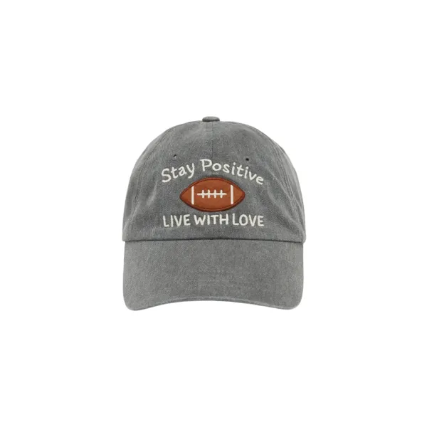 Football Patch Ball Cap (fuzzy charcoal)