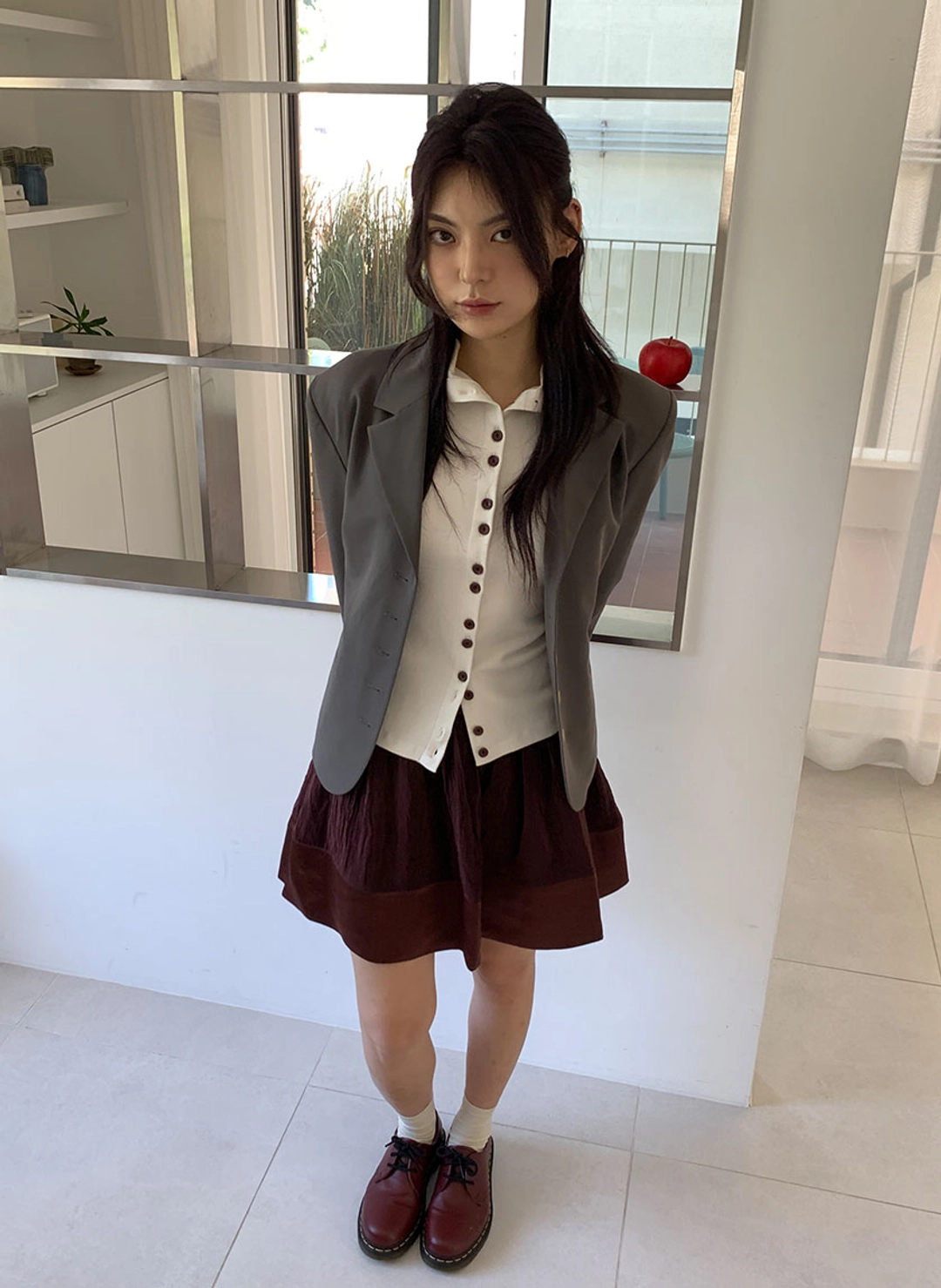 루루서울 Gemma Button Top (Ivory) 상품 이미지 2