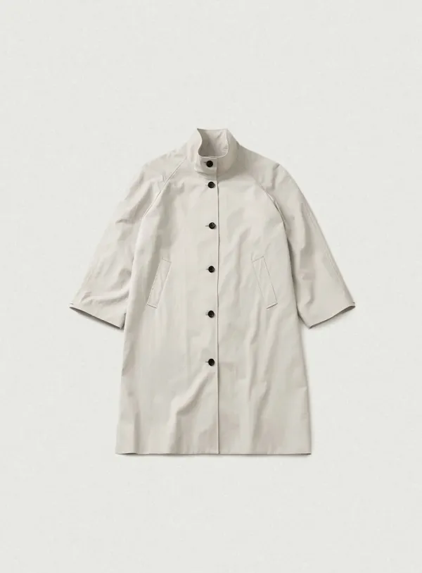 Bardo Balmacaan Trench Coat_Cream