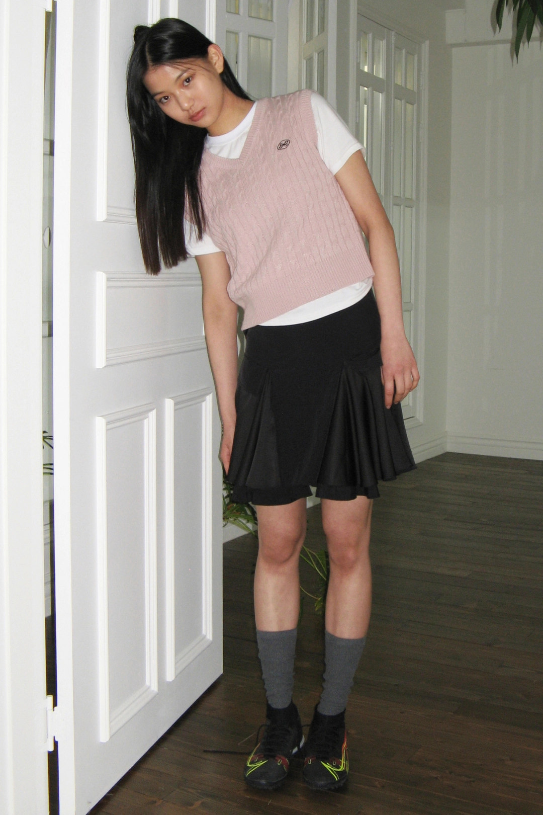 시눈 Frill Layered Skirt (Black) 상품 이미지 2