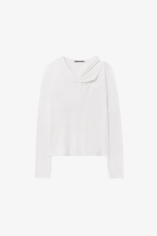 브레이드 롱슬리브 탑 WHITE