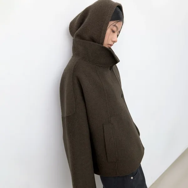 (CT-1493)BALACLAVA SET CROP HANDMADE COAT S