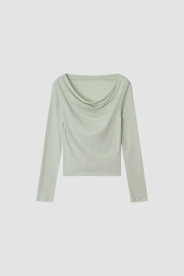 [7h 예약배송/8월 28일] Flow Cotton Drape T_Mint - 더릴