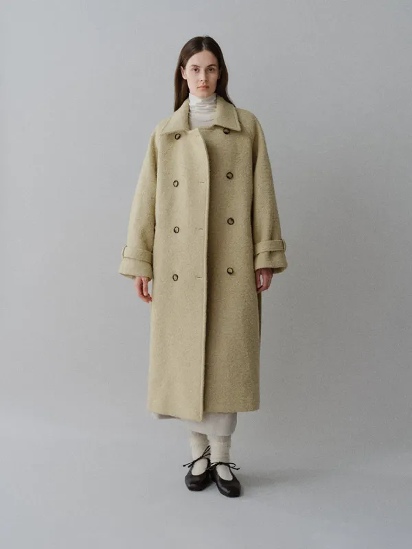 TFW SURI ALPACA BOUCLE DOUBLE COAT_BEIGE