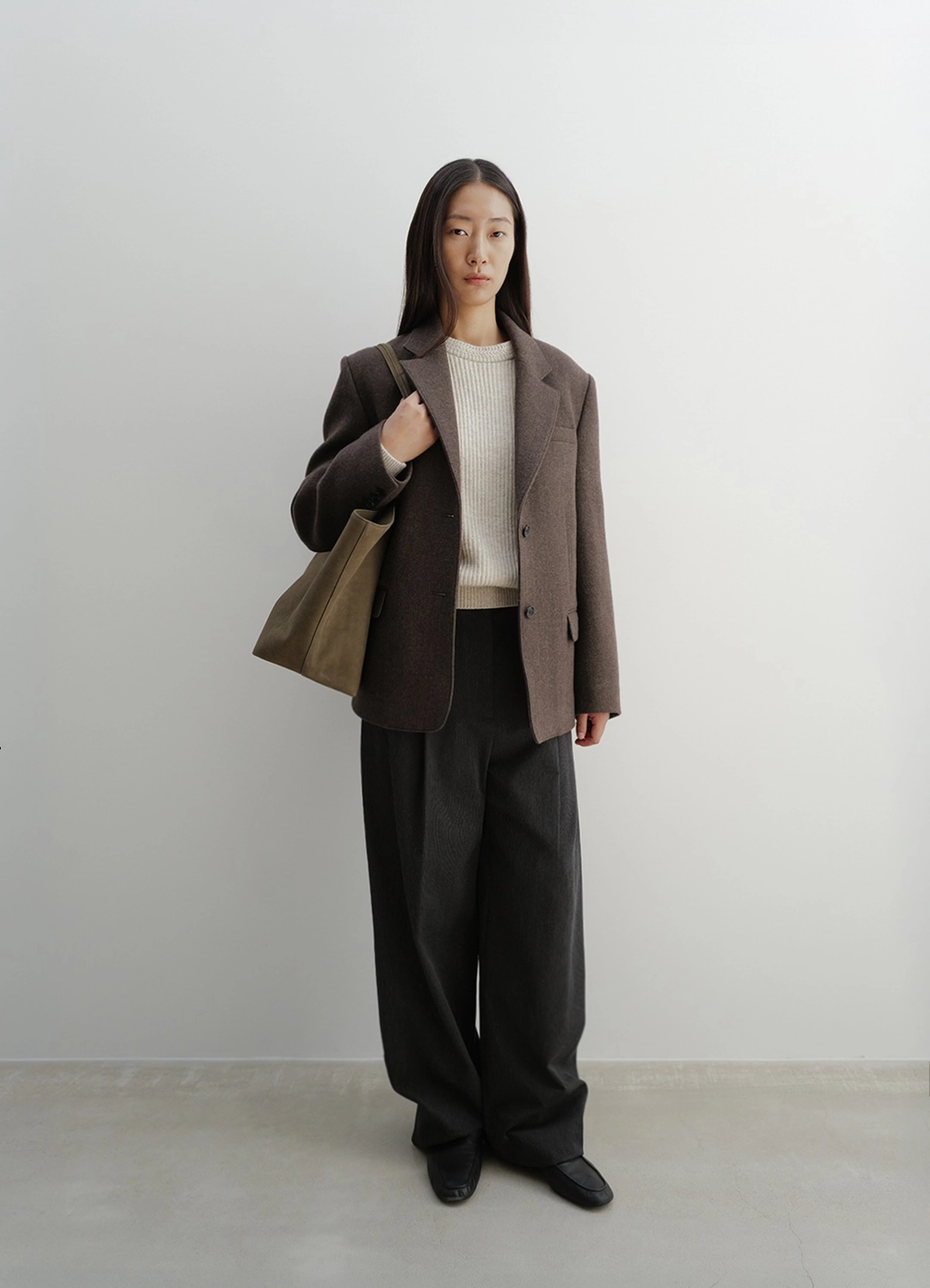 렉스핑거마르쉐 Tailored Wool Blazer / Brown 상품 이미지 1