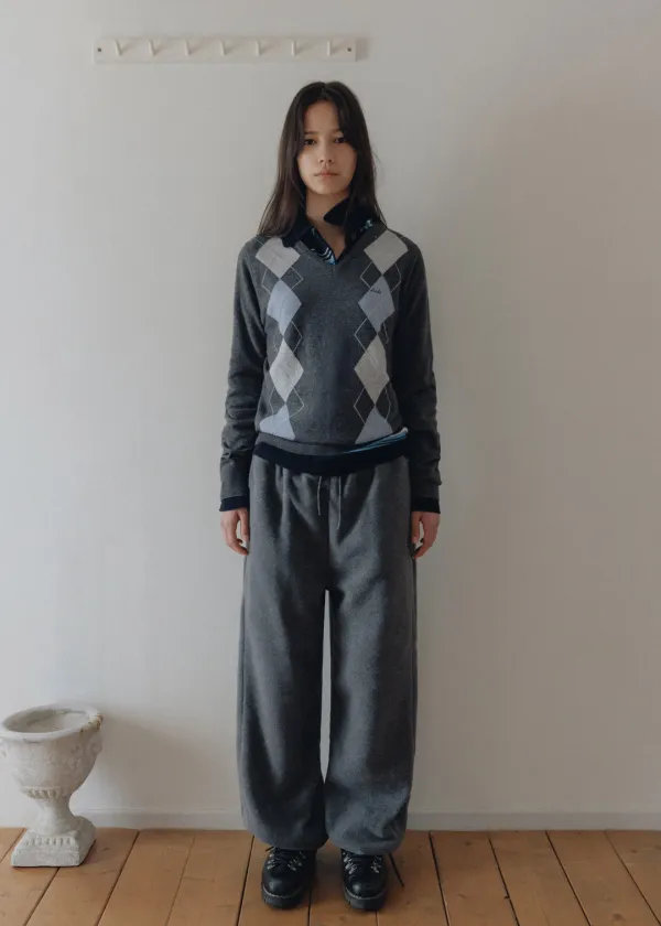 Jeff fleece pants (melange gray)