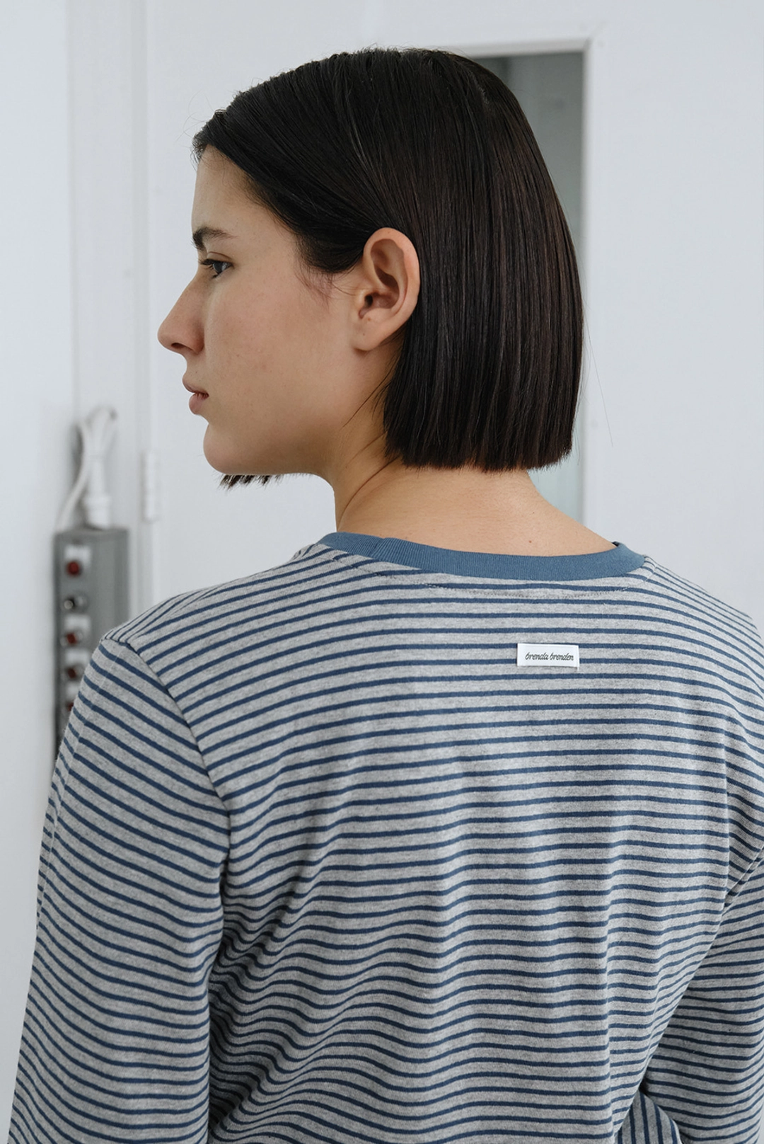 브렌다 브렌든 greenwich stripe tee - grey 상품 이미지 2