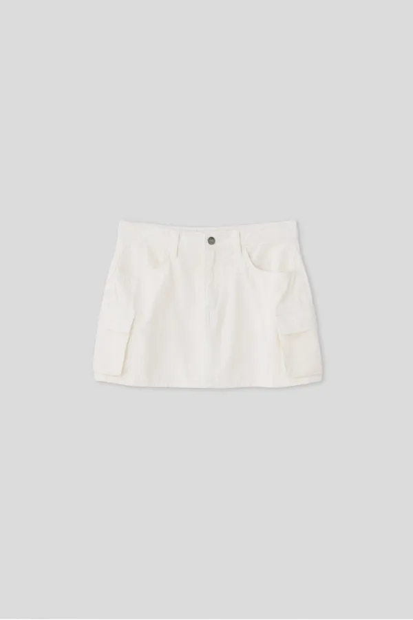 T/T Cargo mini skirt (white)